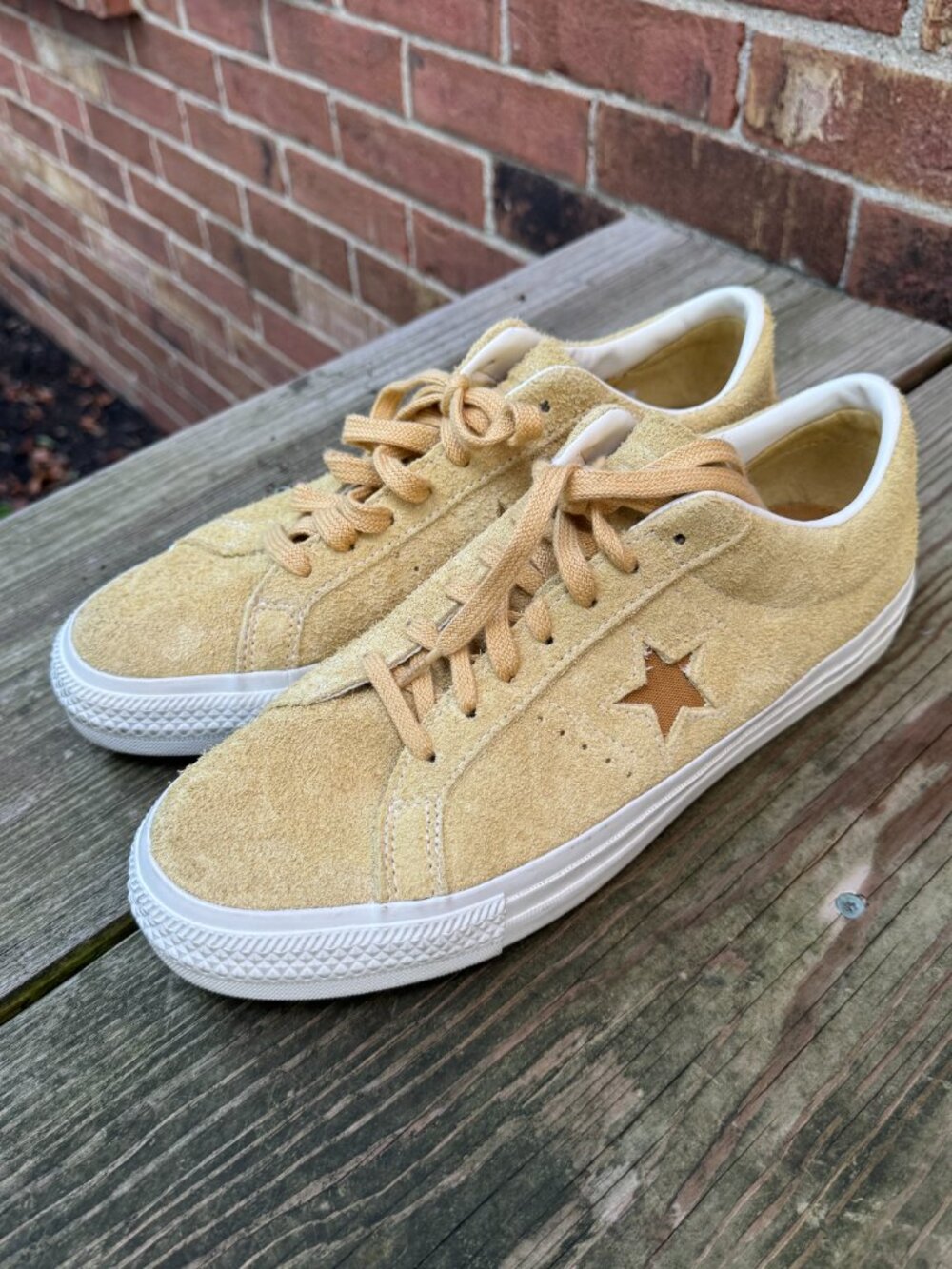 Converse One Star Suede Low Top Sneakers Tan Beige Men's Size 10